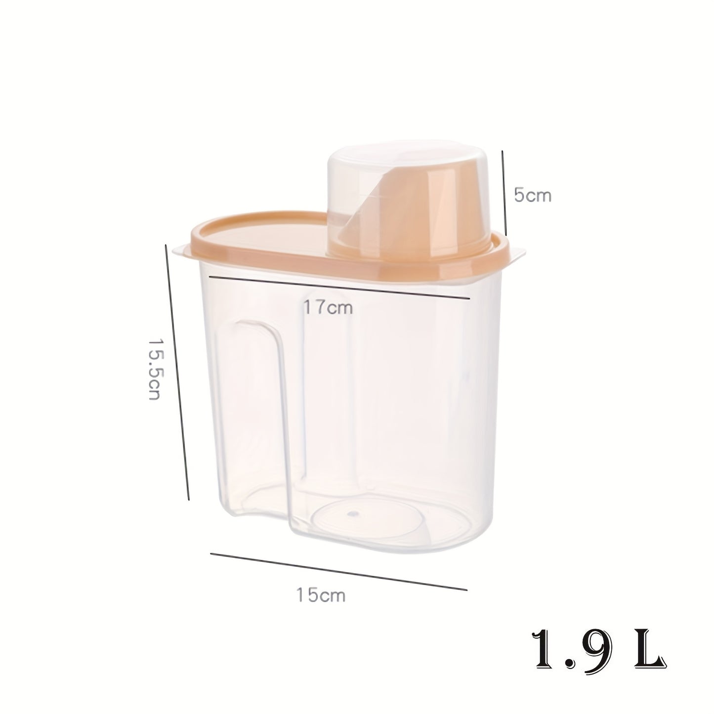 4pcs Large Airtight Cereal Storage Containers with Spout & Measuring Cup - Push-Button Easy-Pour Flip-Top Lid, Plastic Jars Suitable for Kitchen Pantry, Rice, Pet Food, Dry Goods - Multi-Color