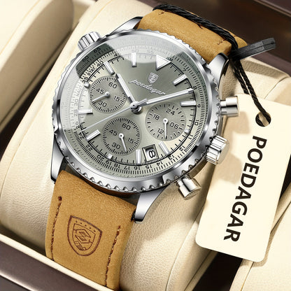 Men'S Sports College Watch with Calendar, Chronograph, Luminous, Waterproof, Quartz Display.