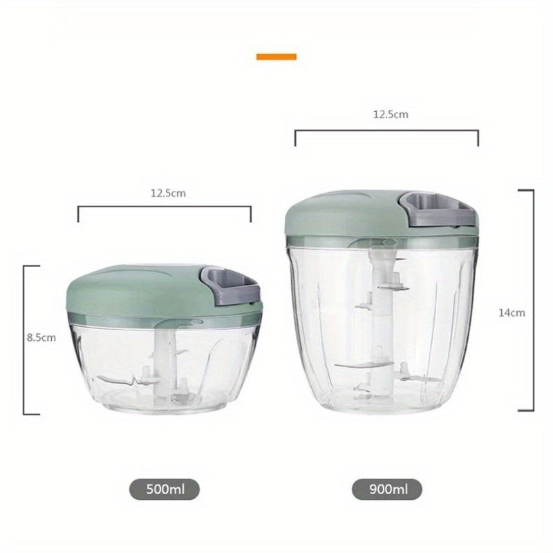 Manual Heavy-Duty Meat Mincer, Garlic Chopper & Onion Crusher - Heavy-Duty Plastic Hands- Rotating Masher Suitable for Meat, Garlic, Onion, Vegetable Chopping - Compact Kitchen Gadget for Meat Grinding & Crushing Tasks