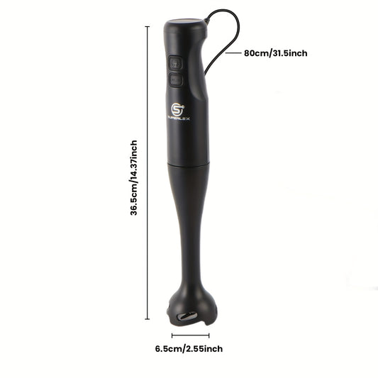 Corded Stick Blender 350W with SUS301 Stainless Steel Blade, 2-Speed Mixer, Heavy-Duty Blending for Soups, Baby Food, Smoothies - Plug (Compatible with 220-240) - Ideal for & Small Appliances