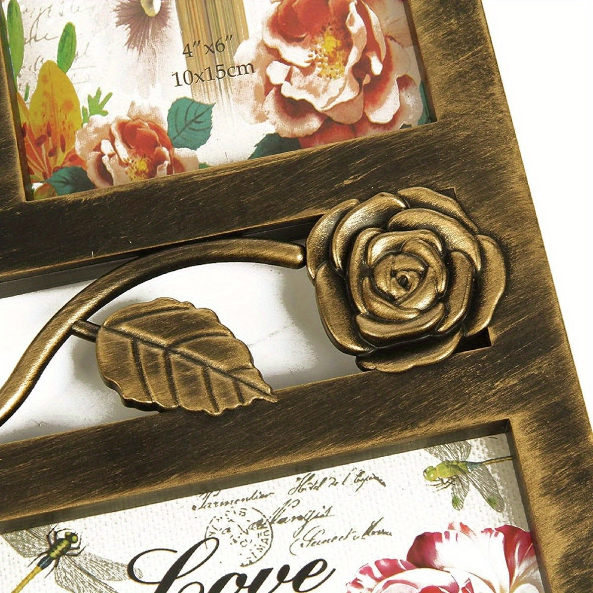 Multi Aperture Photo Frame - Collage Picture Frame for 8 Photos - 27.6x13 Inch Wall MountedIde al as Gift - Copper