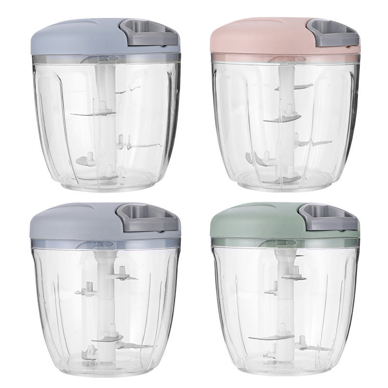 Manual Heavy-Duty Meat Mincer, Garlic Chopper & Onion Crusher - Heavy-Duty Plastic Hands- Rotating Masher Suitable for Meat, Garlic, Onion, Vegetable Chopping - Compact Kitchen Gadget for Meat Grinding & Crushing Tasks