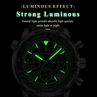 Men'S Sports College Watch with Calendar, Chronograph, Luminous, Waterproof, Quartz Display.