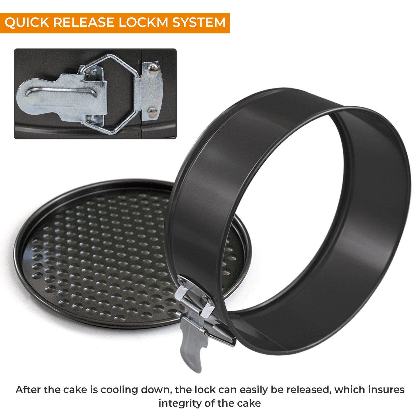 20pcs Round Cake Tins for Baking Set Includes 3 x Round Cake Mould Tin - 4" 7" 9", 1 x Flour Sieve, 12 x Piping Nozzles, 1 x Oil Brush, 1 x Knife, 1 x Piping Bag - Loose Bottom Cake Tins