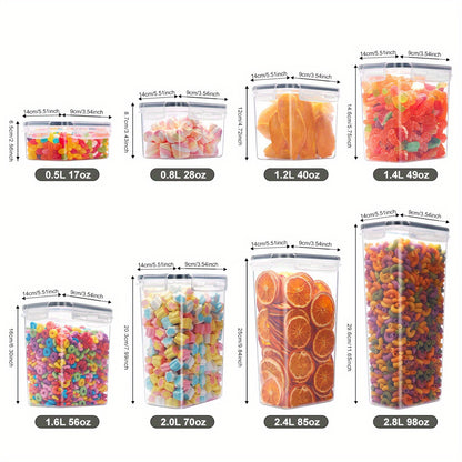 72/48pcs Airtight Food Storage Containers with LIDS, Perfect for Kitchen Pantry Organization And Storage Of Grains, Rice, Pasta, Tea, Nuts And Coffee Beans - Dishwasher Safe And Includes Labeled And Labeled Kitchen Items