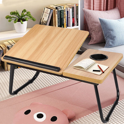 Adjustable Tilting Laptop Desk Sofa Bed Writing Notebook Computer Desk Breakfast Tray Folding Portable Table