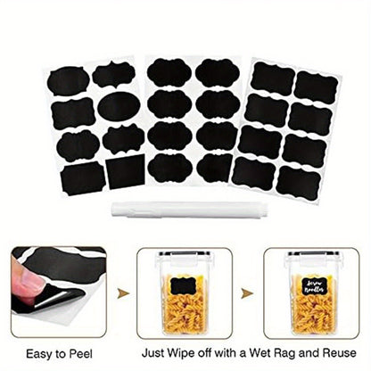 72/48pcs Airtight Food Storage Containers with LIDS, Perfect for Kitchen Pantry Organization And Storage Of Grains, Rice, Pasta, Tea, Nuts And Coffee Beans - Dishwasher Safe And Includes Labeled And Labeled Kitchen Items