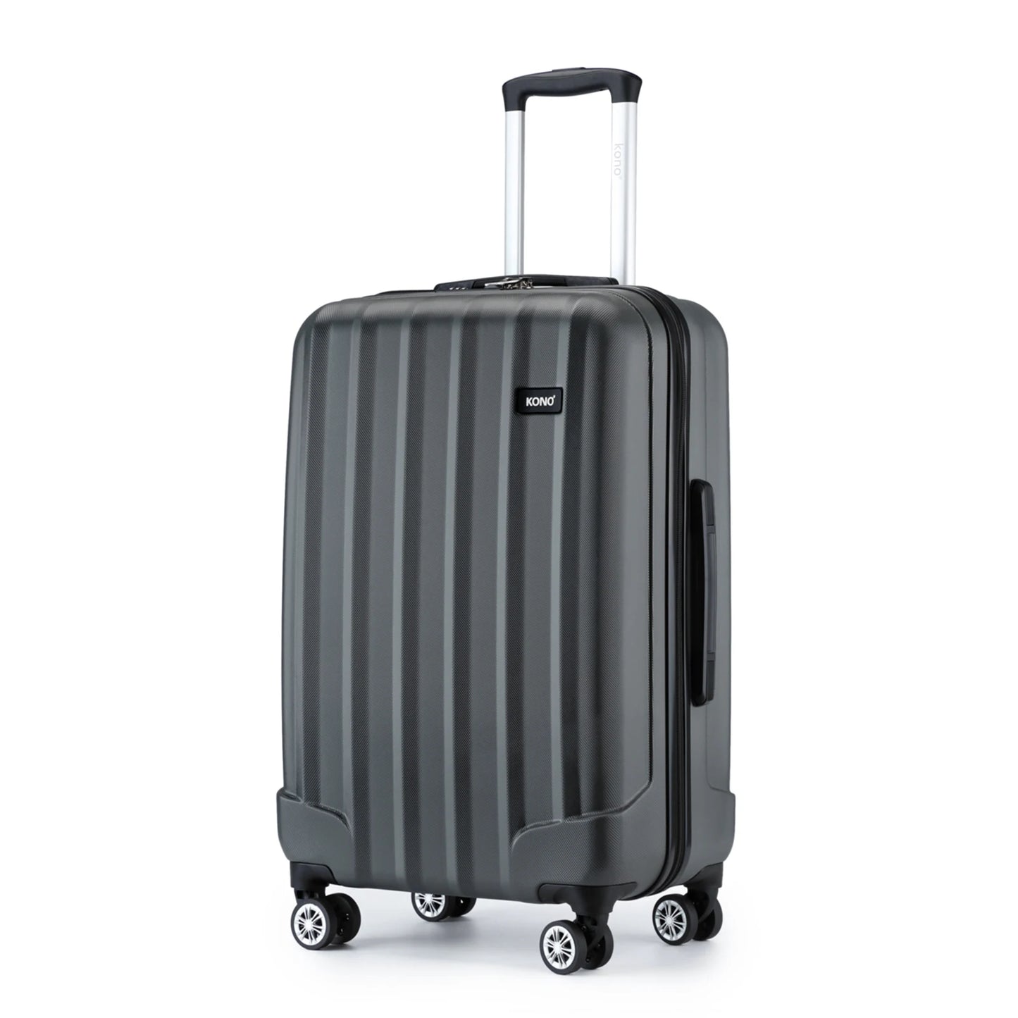 Kono Lightweight ABS Hardshell Trolley Case with 4 Rolls and Combination Lock, hand luggage Size (3 sizes available)