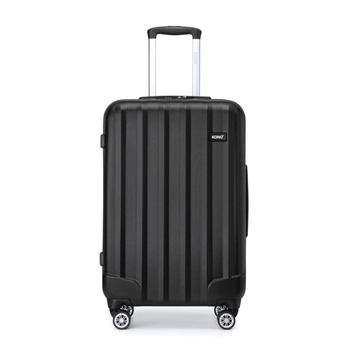 Kono Lightweight ABS Hardshell Trolley Case with 4 Rolls and Combination Lock, hand luggage Size (3 sizes available)