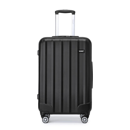 Kono Lightweight ABS Hardshell Trolley Case with 4 Rolls and Combination Lock, hand luggage Size (3 sizes available)