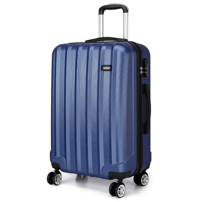 Kono Lightweight ABS Hardshell Trolley Case with 4 Rolls and Combination Lock, hand luggage Size (3 sizes available)