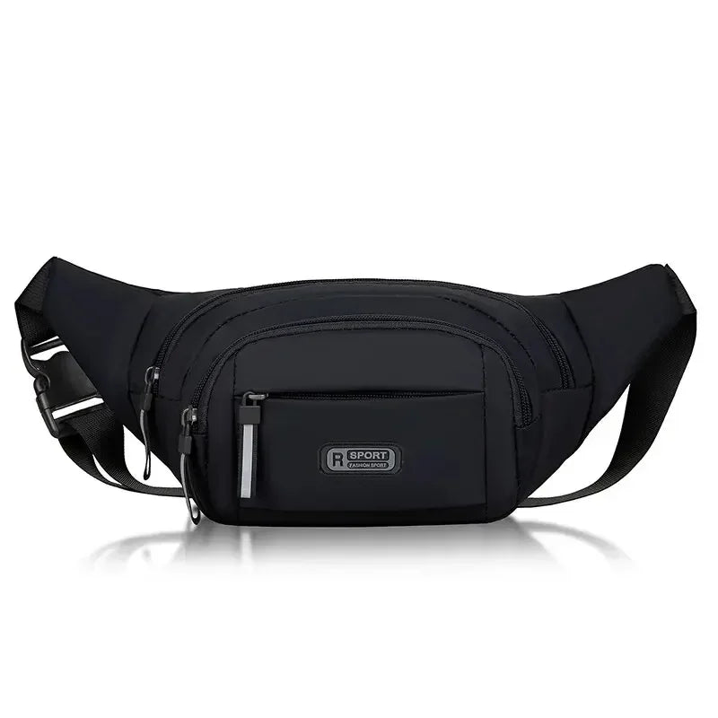 Men Canvas Fit Waistpack Mobile Fanny Waist Packs Men's Sports Outdoor Leisure Running Anti Theft Ultra Thin Invisible Waist Bag