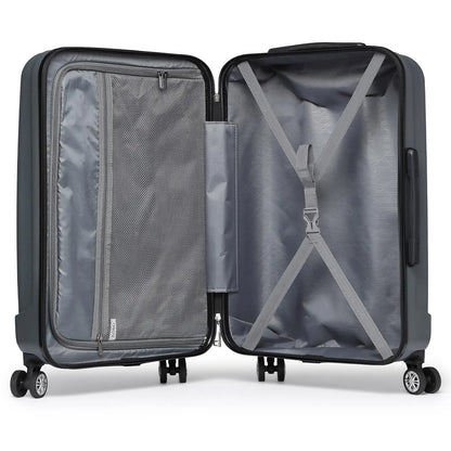 Kono Lightweight ABS Hardshell Trolley Case with 4 Rolls and Combination Lock, hand luggage Size (3 sizes available)
