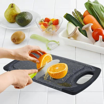 3Pcs Cutting Board, Plastic 3-Piece Set, Thick Chopping Boards for Meat, Vegetables, Fruits, with Easy-Grip Handles, Dishwasher Safe.