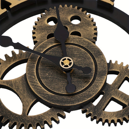 Large Gear/open Roman Numeral Wall Clock, No Noise, No Ticking Gear, No Movement Wall Clock 20 " (approx. 50.8 Cm)