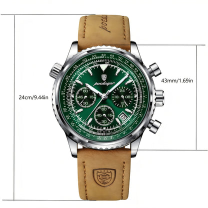 Men'S Sports College Watch with Calendar, Chronograph, Luminous, Waterproof, Quartz Display.