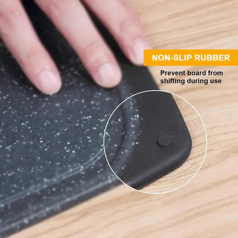 3Pcs Cutting Board, Plastic 3-Piece Set, Thick Chopping Boards for Meat, Vegetables, Fruits, with Easy-Grip Handles, Dishwasher Safe.