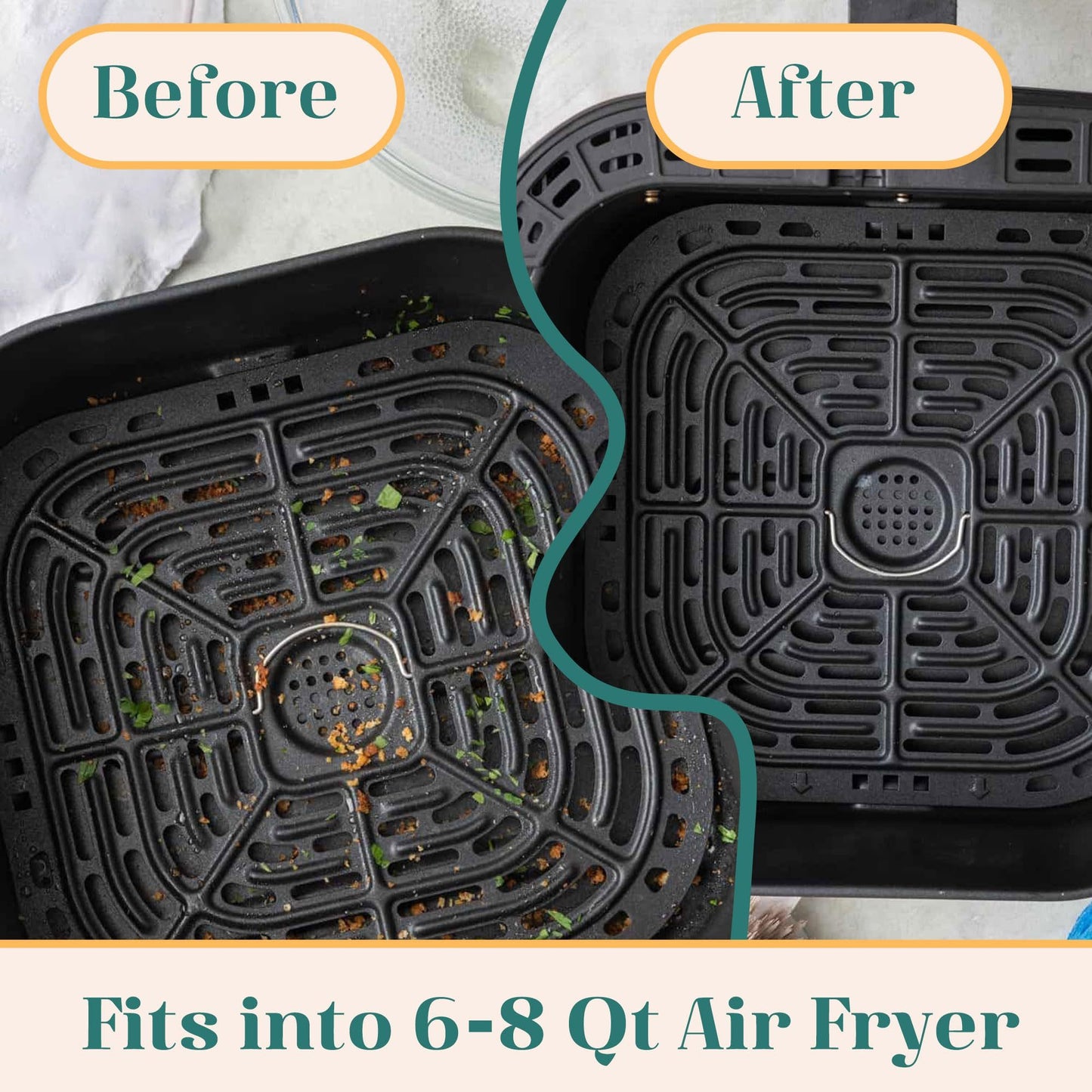 4pcs Silicone Pot for Air Fryer Dual Basket Liners Handle Baking Pan | Reusable Airfryer Pot Non-stick | Silicone Air Fryer Liners – Reusable Air Fryer Accessories | Round Air Fryer Silicone Liner – Fits Most silicone air